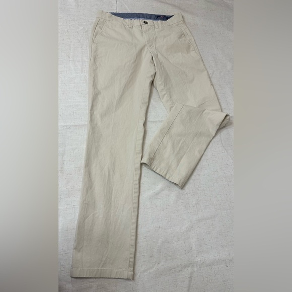 Vineyard Vines Tan Chinos with Blue Details - Picture 2 of 9
